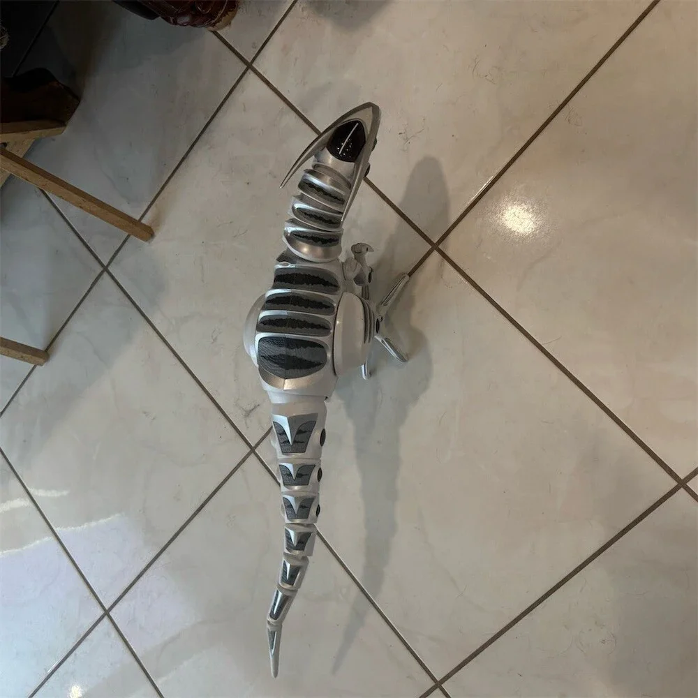 WowWee Roboraptor X Interactive Robotic Dinosaur Robot Toy Silver Gray